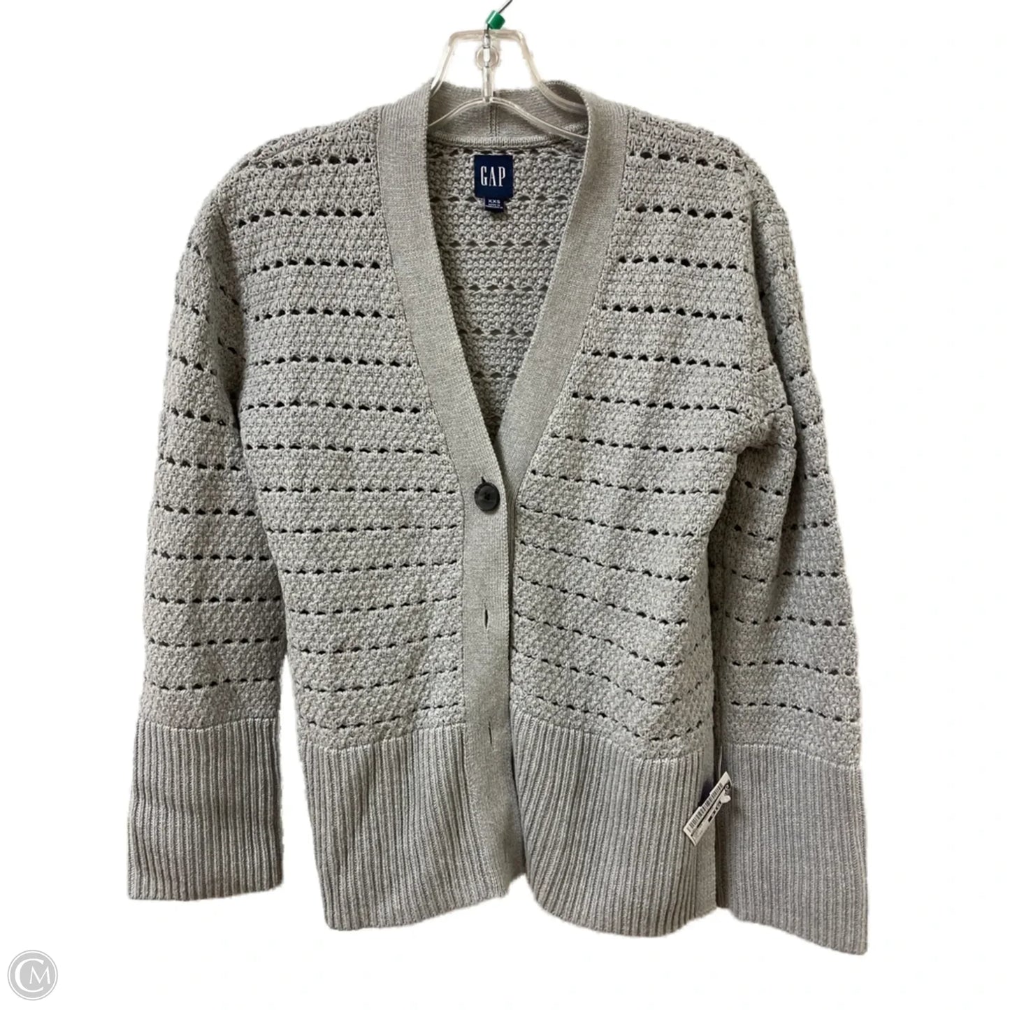 Sweater Cardigan By Gap In Grey, Size: Xs