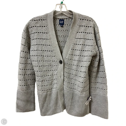 Sweater Cardigan By Gap In Grey, Size: Xs