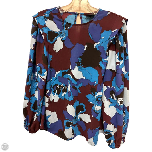 Top Long Sleeve By Who What Wear In Blue & Purple, Size: Xs