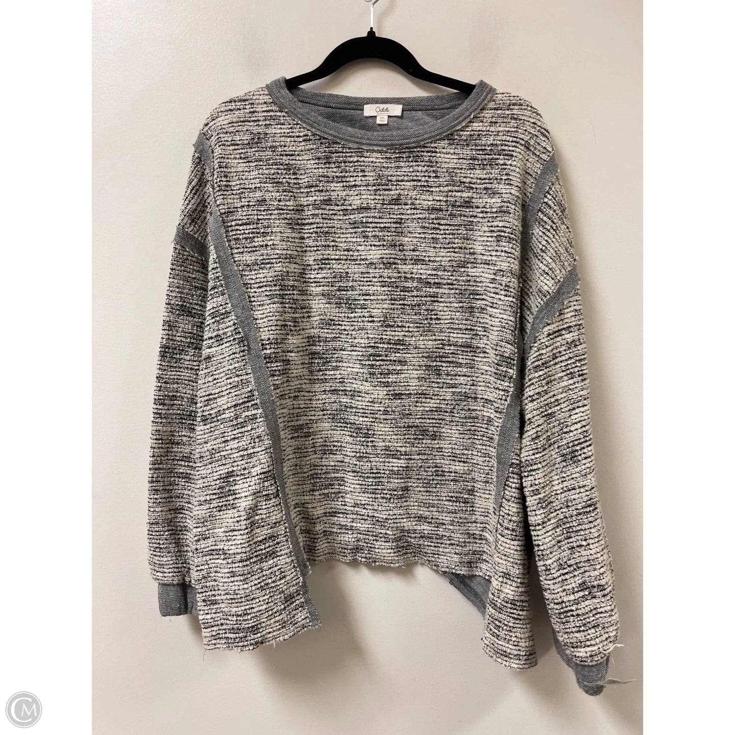 Sweater By Oddi In Grey, Size: 2x