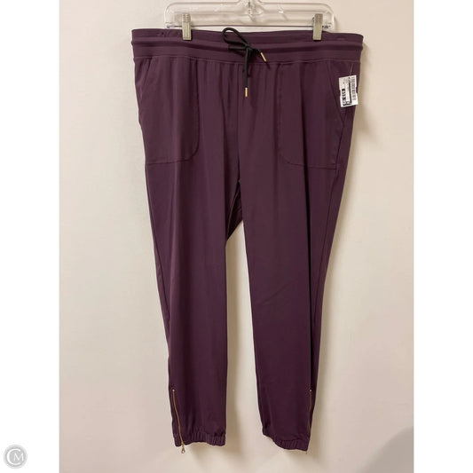 Athletic Pants By Zyia In Maroon, Size: 2x