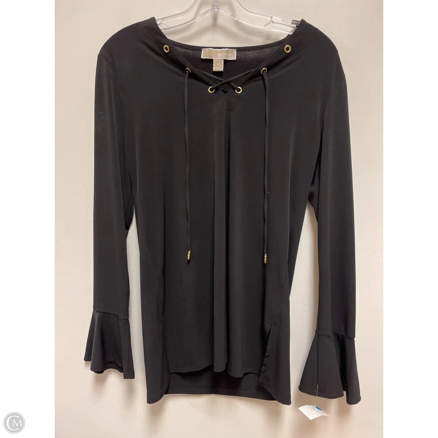 Top Long Sleeve By Michael By Michael Kors In Black, Size: S