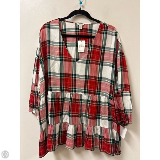 Top Short Sleeve By Cato In Multi-colored, Size: Xl