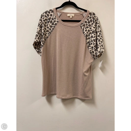 Top Short Sleeve By Clothes Mentor In Animal Print, Size: L