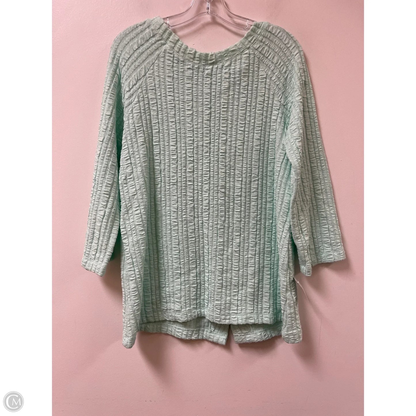 Top Long Sleeve By Soft Surroundings In Teal, Size: M