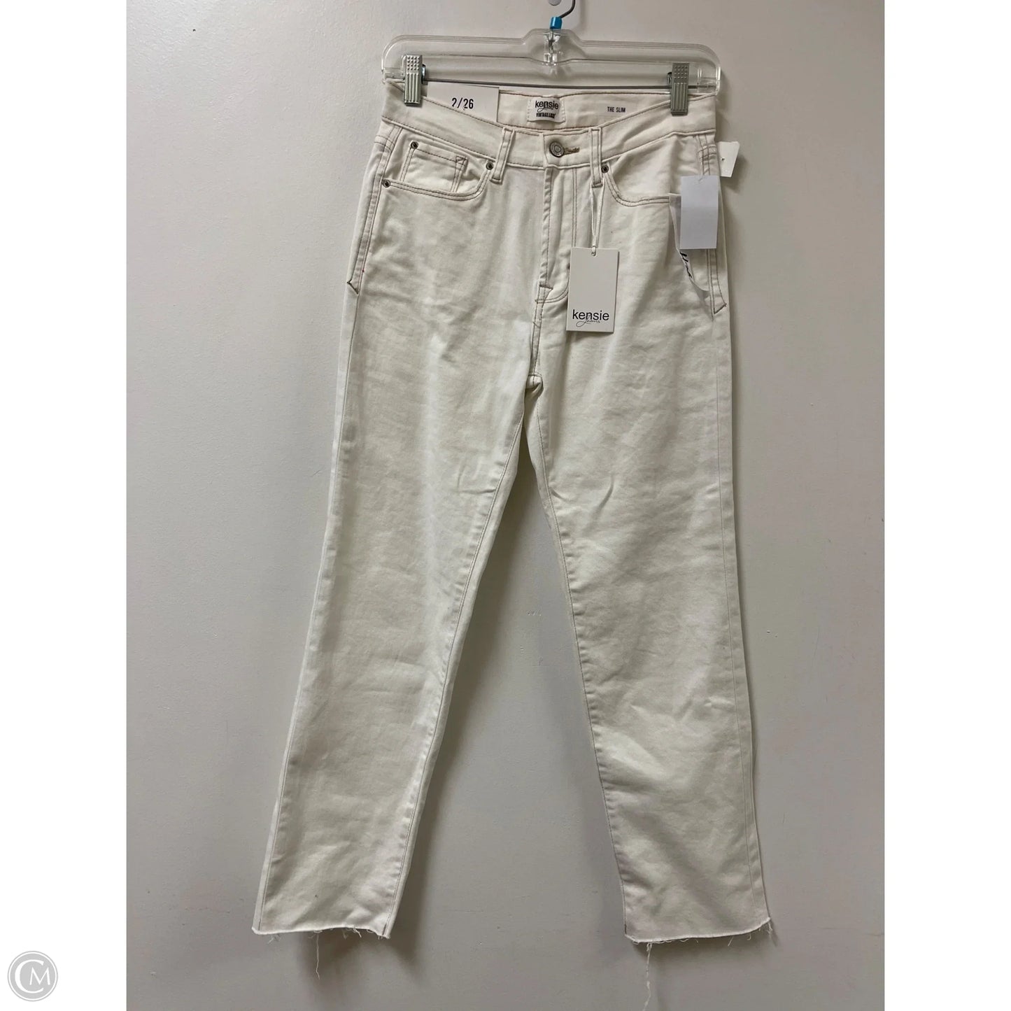 Jeans Straight By Kensie In Cream, Size: 2
