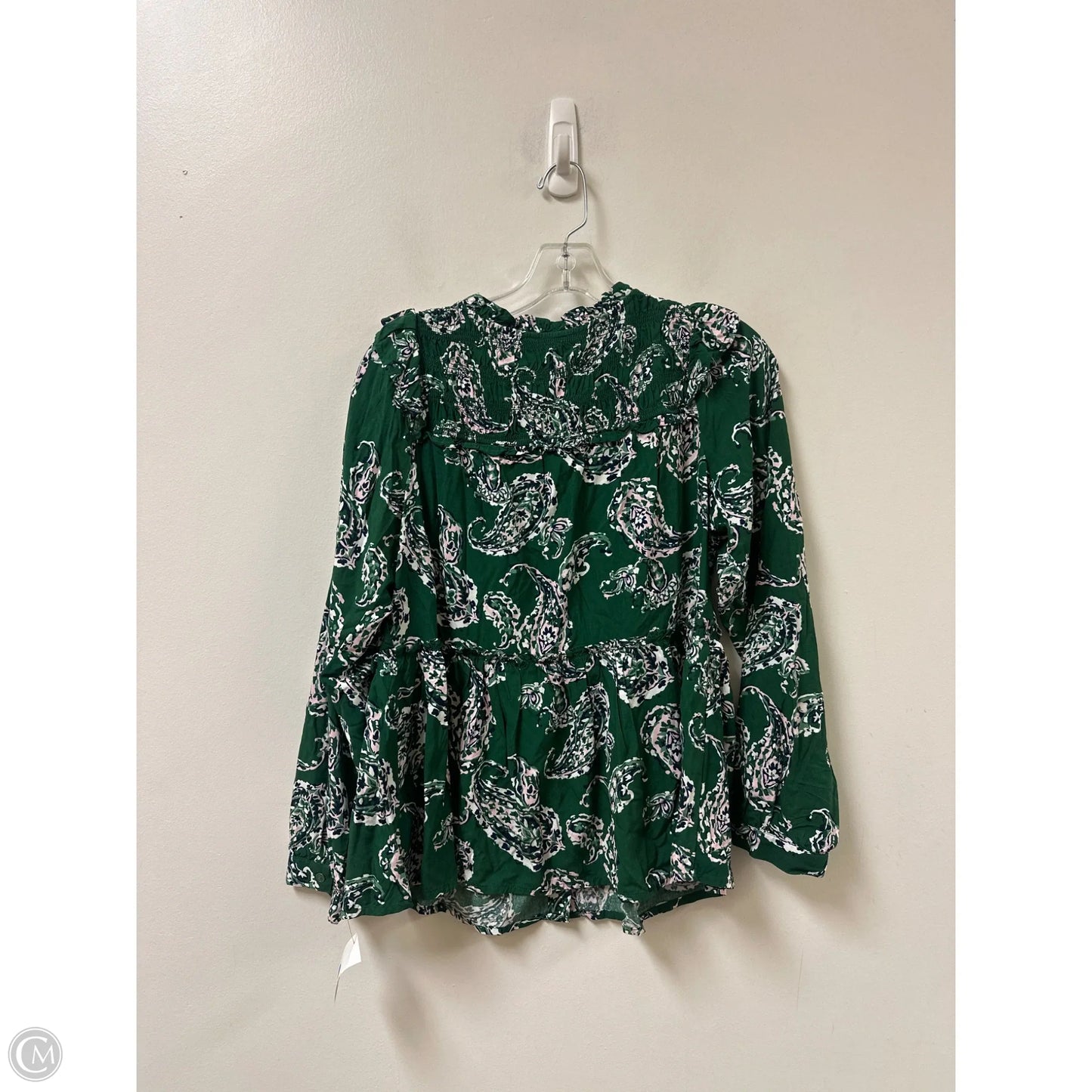 Blouse Long Sleeve By Crown And Ivy In Green, Size: Xs
