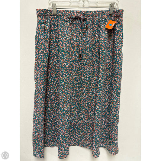 Skirt Midi By Clothes Mentor In Floral Print, Size: 2x