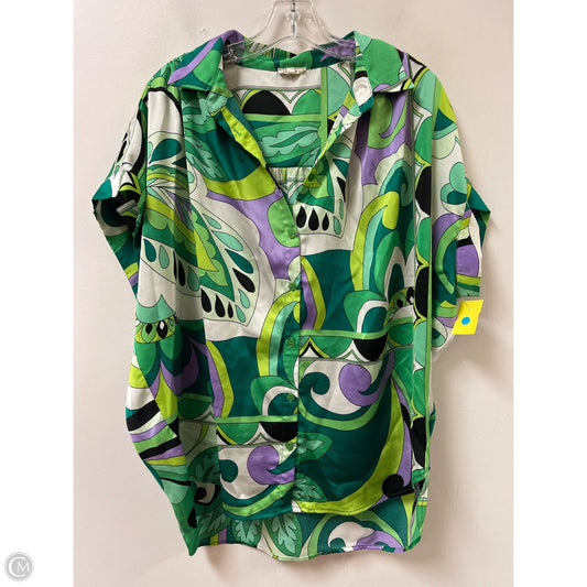 Blouse Short Sleeve By Jodifl In Green, Size: L