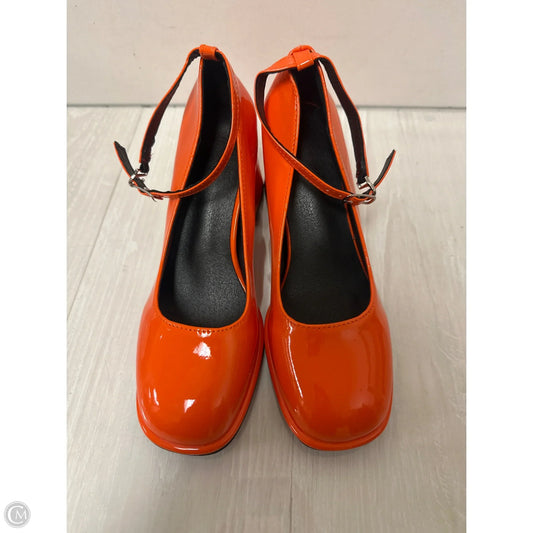 Shoes Heels Block By Clothes Mentor In Orange, Size: 6.5
