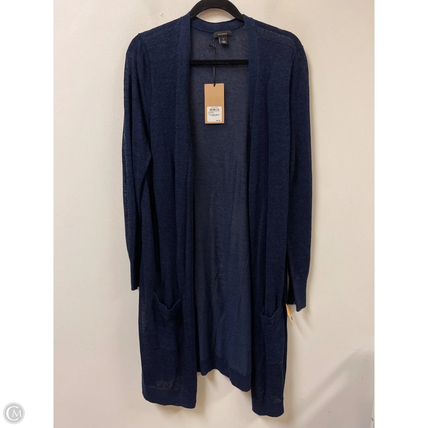 Sweater Cardigan By Halogen In Navy, Size: Xl