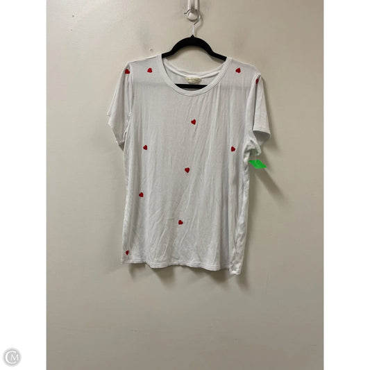 Top Short Sleeve By Clothes Mentor In Red & White, Size: Xl