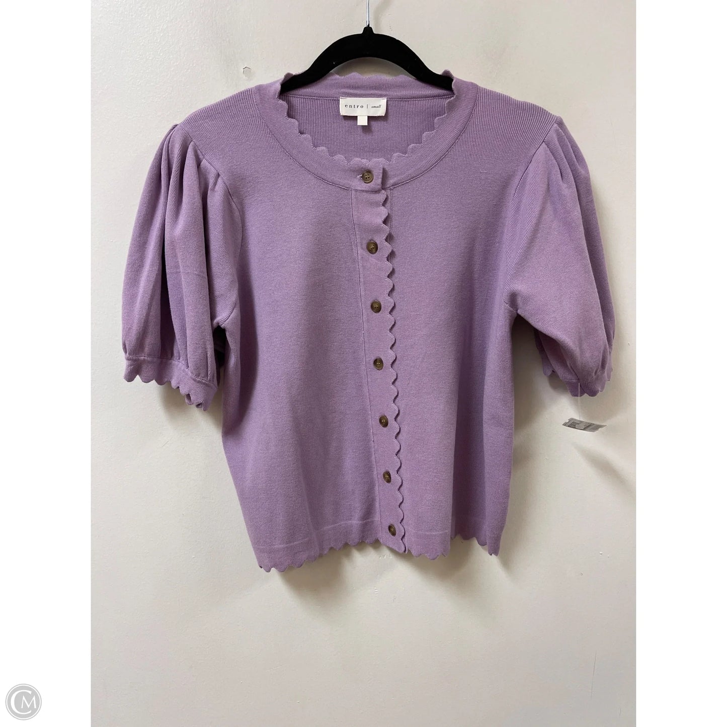 Sweater Cardigan By Entro In Purple, Size: S