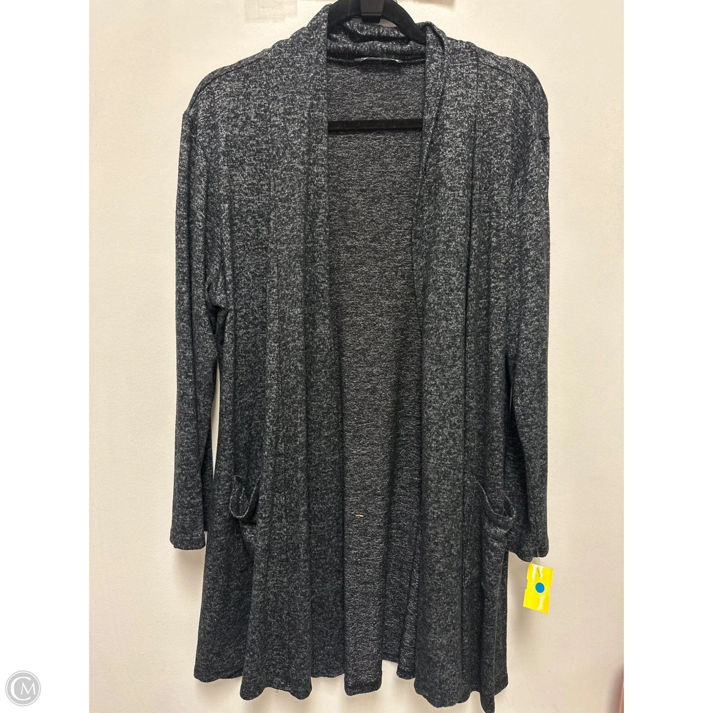 Sweater Cardigan By Clothes Mentor In Black, Size: 1x