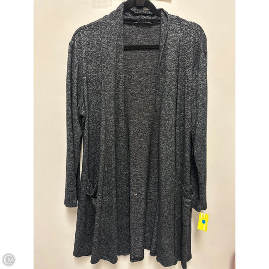 Sweater Cardigan By Clothes Mentor In Black, Size: 1x