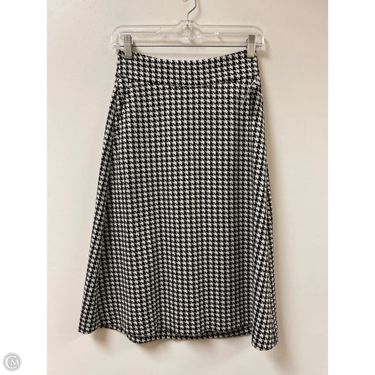 Skirt Midi By Cabi In Black & White, Size: 0