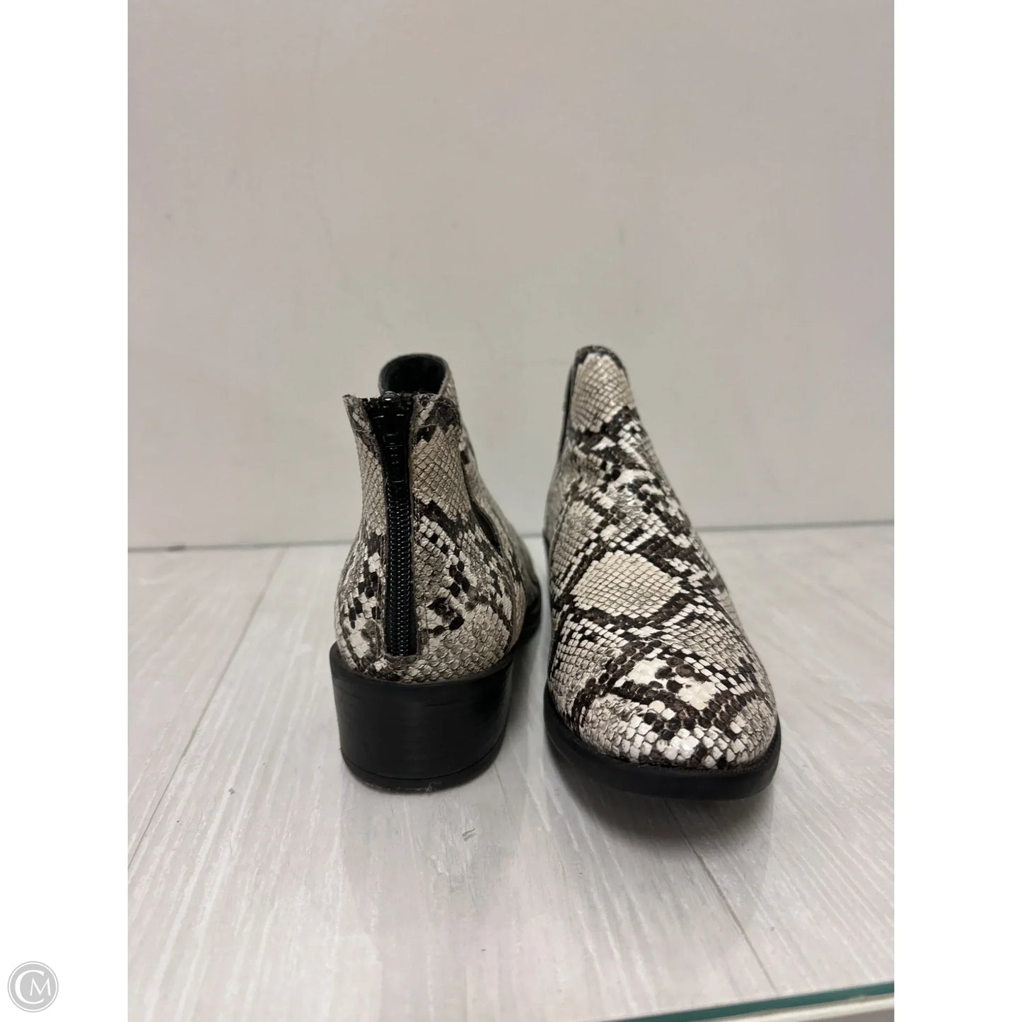 Boots Ankle Heels By Steve Madden In Snakeskin Print, Size: 9