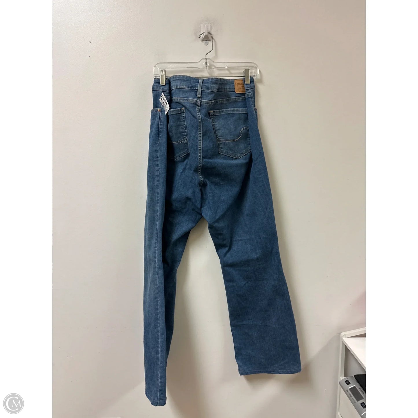 Jeans Boot Cut By Levis Signature In Blue Denim, Size: 18
