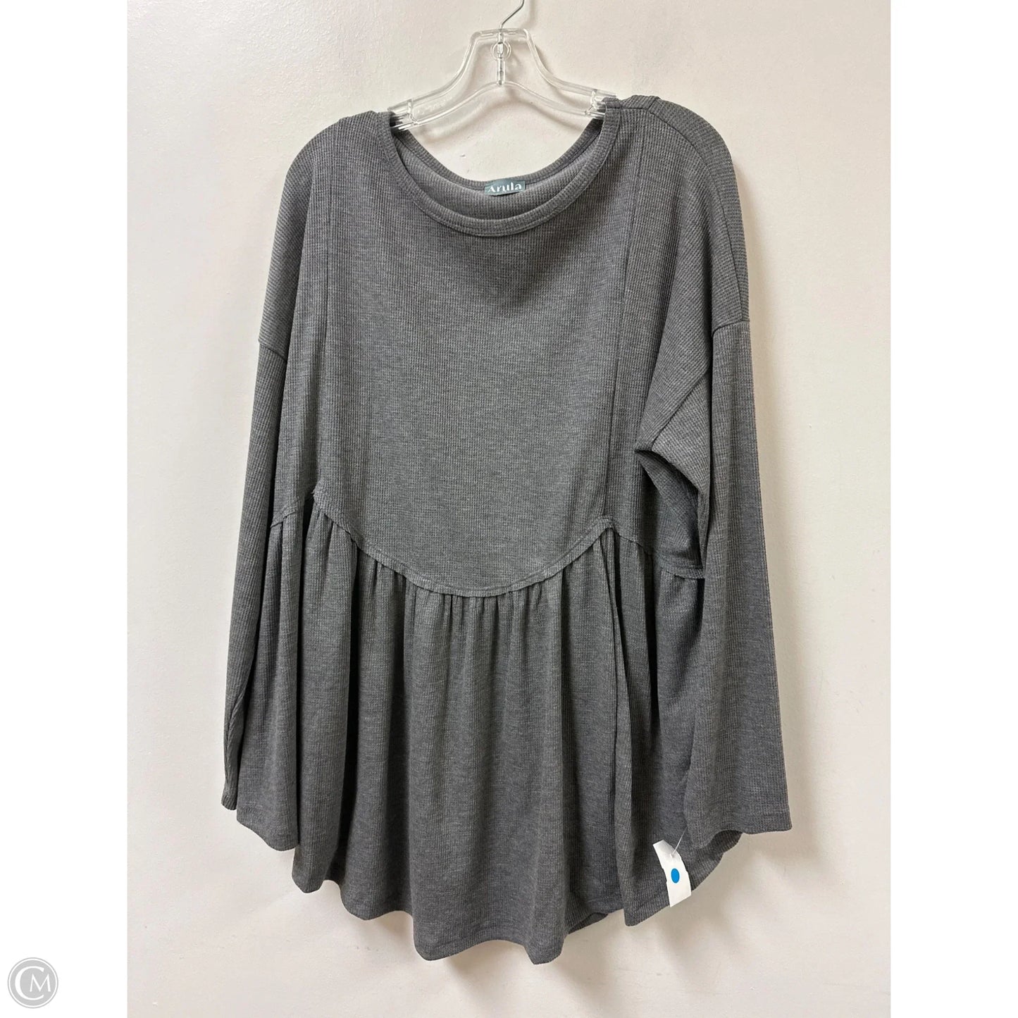 Top Long Sleeve By Arula In Grey, Size: 2x