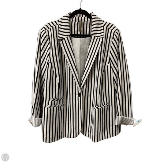 Blazer By Clothes Mentor In Striped Pattern, Size: 1x
