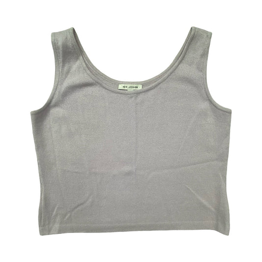 Top Sleeveless Designer By St. John In Purple, Size:L