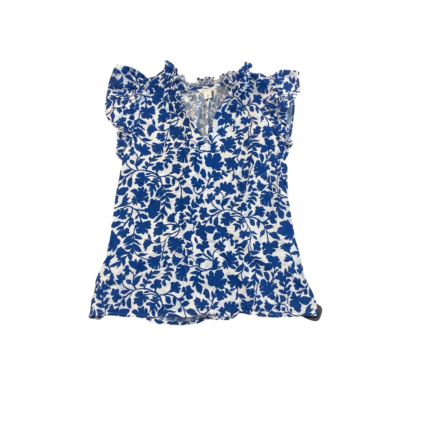 Top Sleeveless By Caslon In Blue & White, Size:M