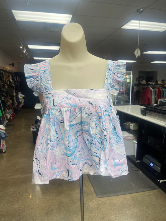 Top Sleeveless By Buddy Love In Blue & Pink, Size:S