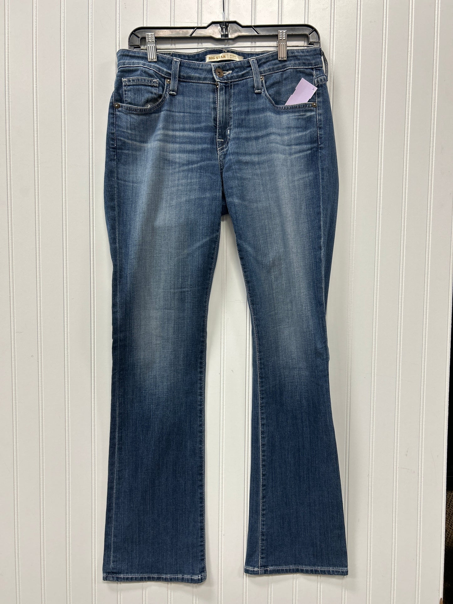Jeans Boot Cut By Big Star In Blue Denim, Size:4
