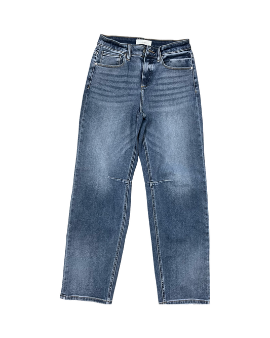 Jeans Straight By River Island In Blue Denim, Size:4
