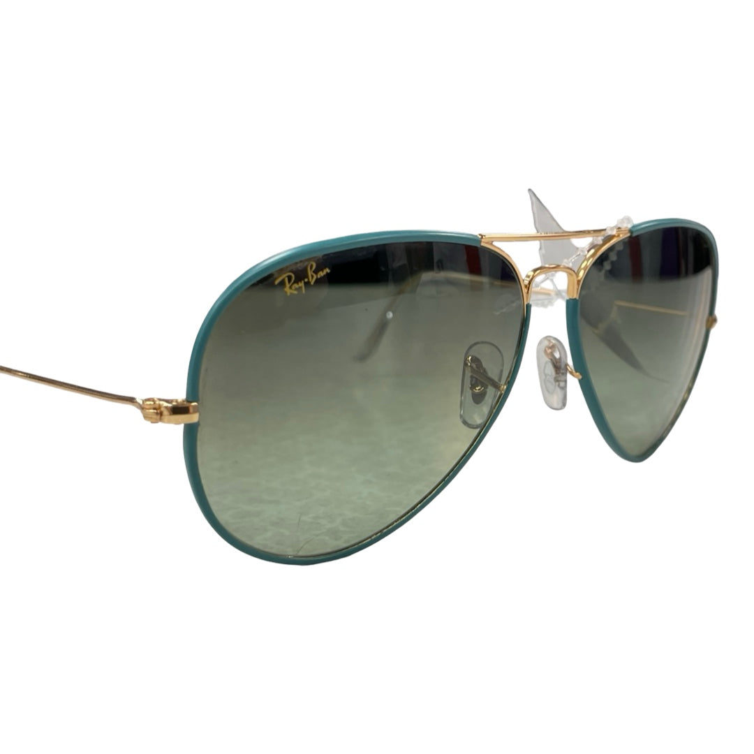 Sunglasses Designer By Ray Ban In Blue & Gold