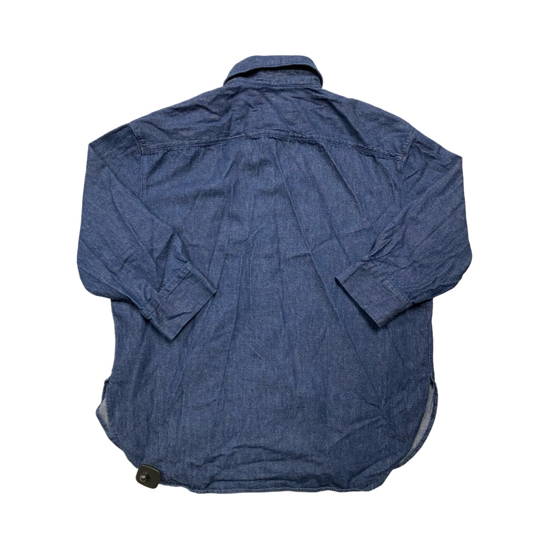 Top Ls By Banana Republic In Blue Denim, Size:Xl