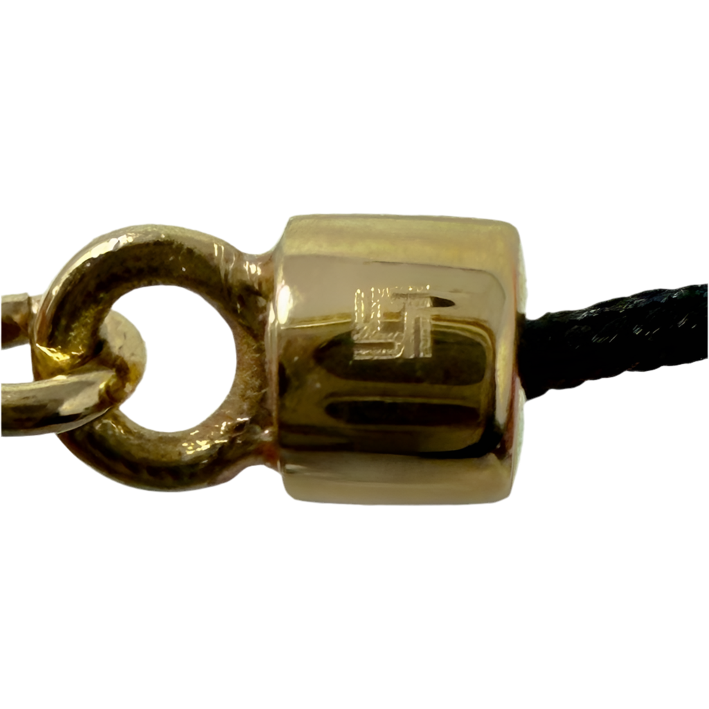 14k Fancy Marquis Diamond 0.15Ct Chain/Silk Cord Bracelet By 770 Fine Jewelry