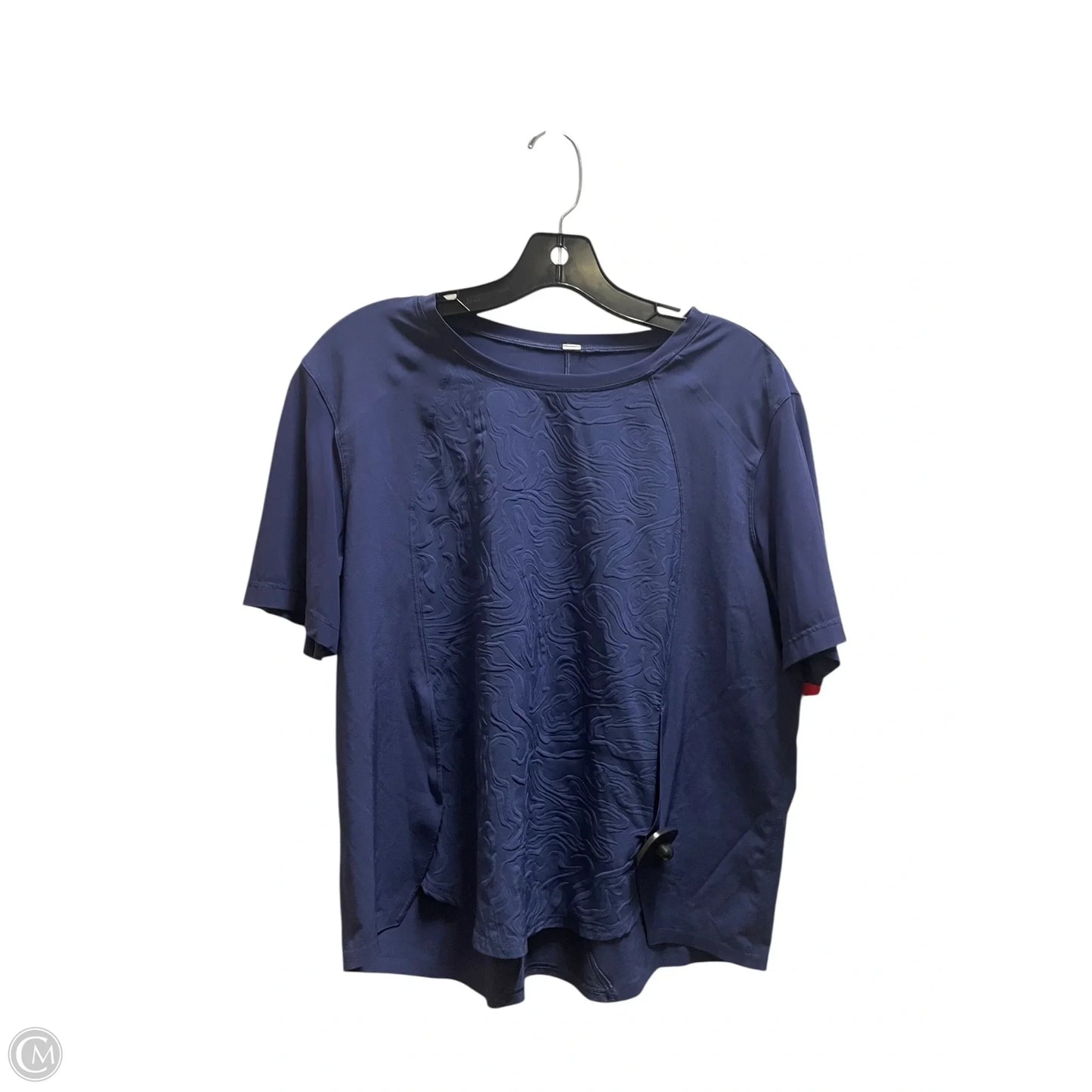Athletic Top Short Sleeve By Lululemon In Navy, Size: S