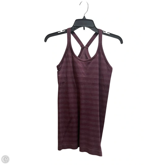 Athletic Tank Top By Lululemon In Maroon, Size: 6