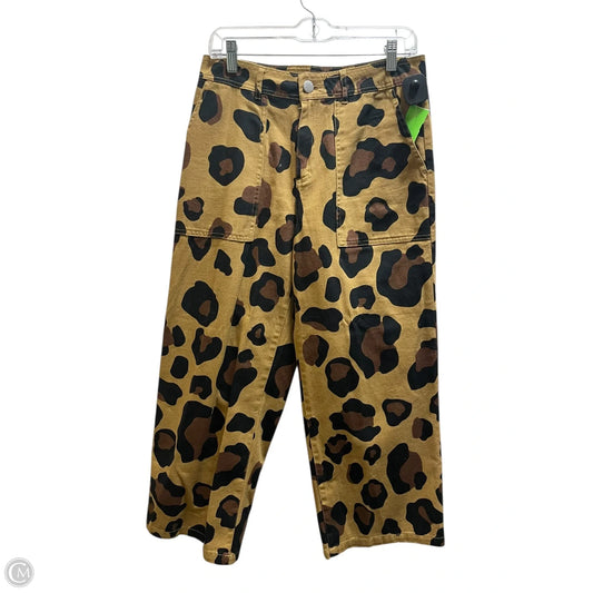 Pants Cropped By Who What Wear In Animal Print, Size: 8