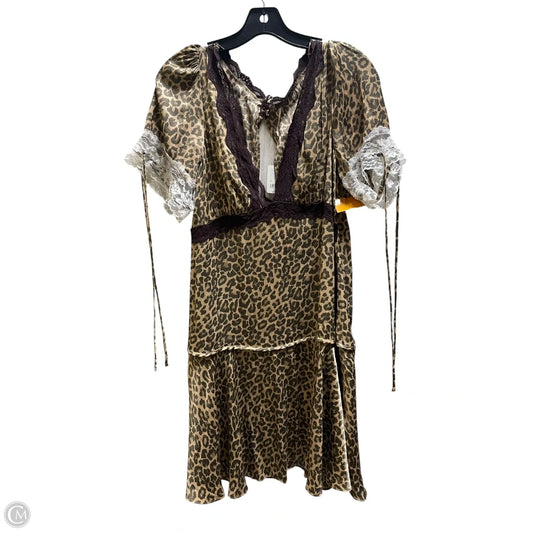 Dress Casual Short By Free People In Animal Print, Size: Xl