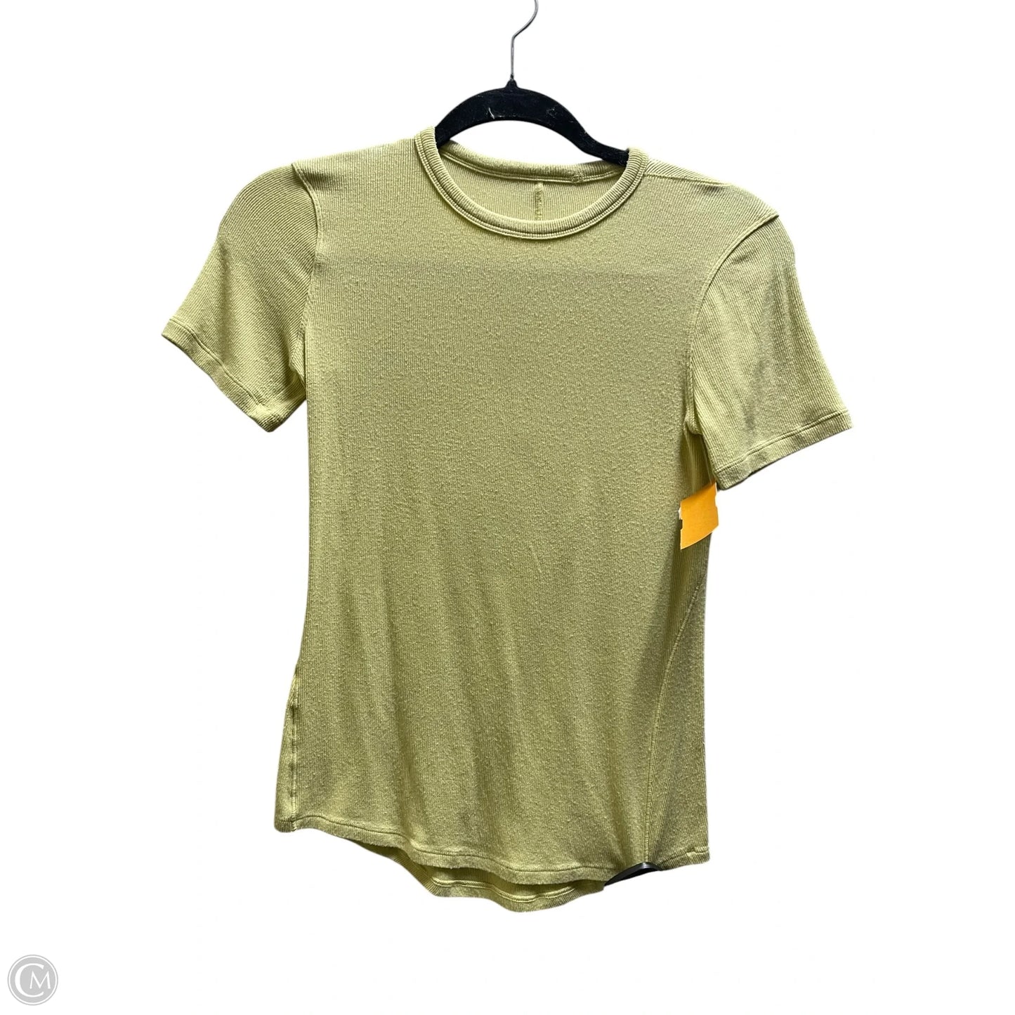 Athletic Top Short Sleeve By Lululemon In Green, Size: S