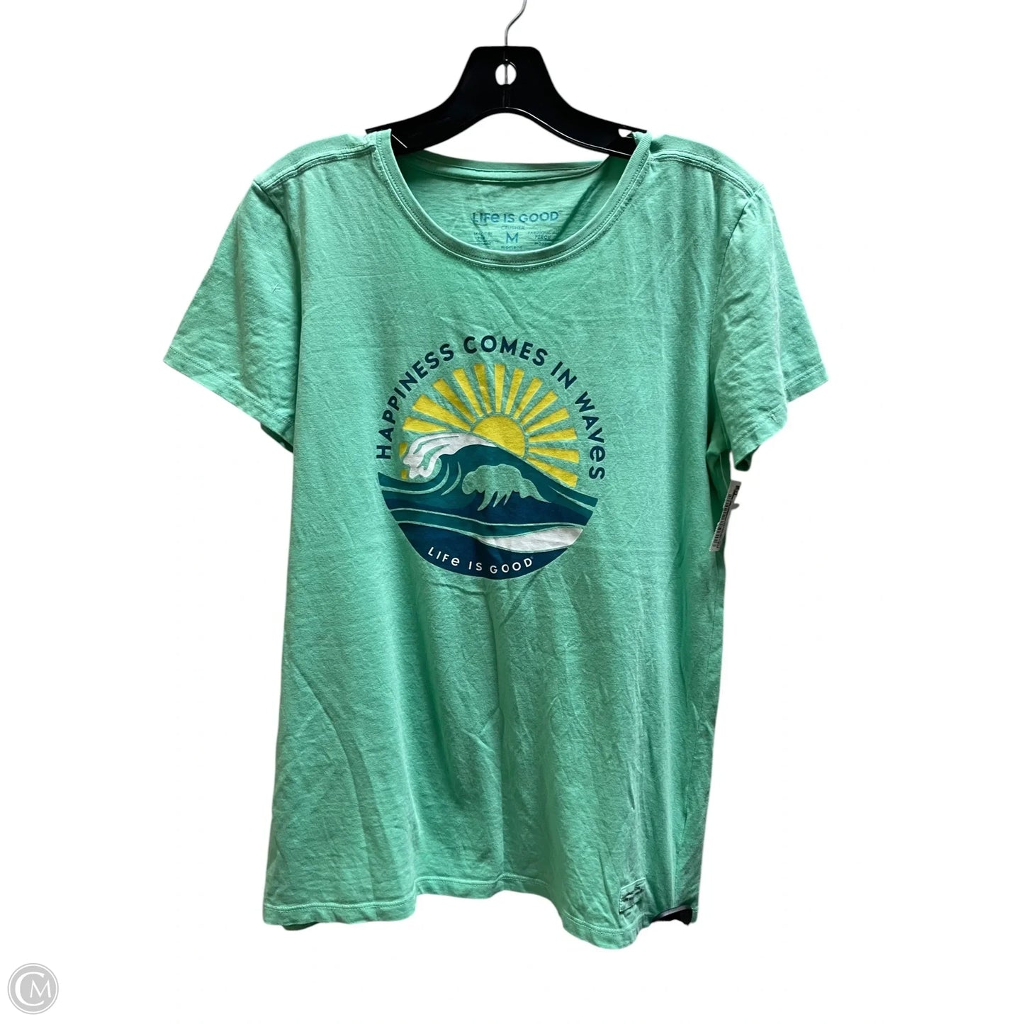 Top Short Sleeve Basic By Life Is Good In Green, Size: M