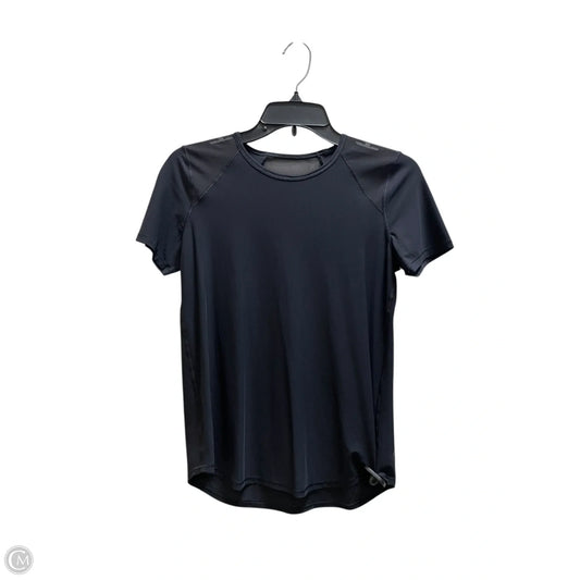 Athletic Top Short Sleeve By Lululemon In Black, Size: S