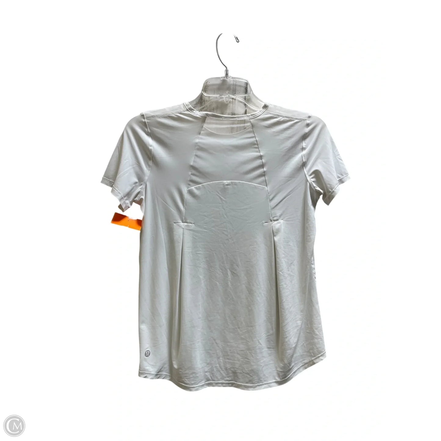 Athletic Top Short Sleeve By Lululemon In White, Size: S