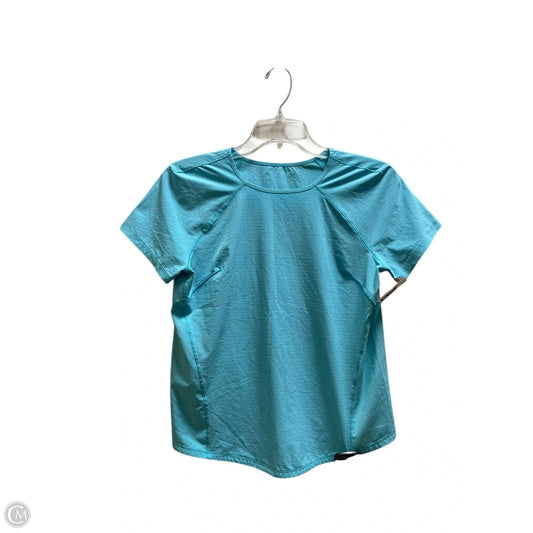 Athletic Top Short Sleeve By Lululemon In Blue, Size: S