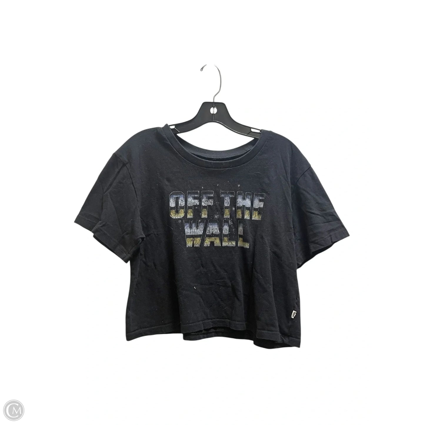 Top Short Sleeve By Vans In Black, Size: S