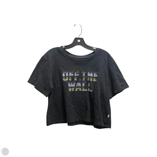 Top Short Sleeve By Vans In Black, Size: S