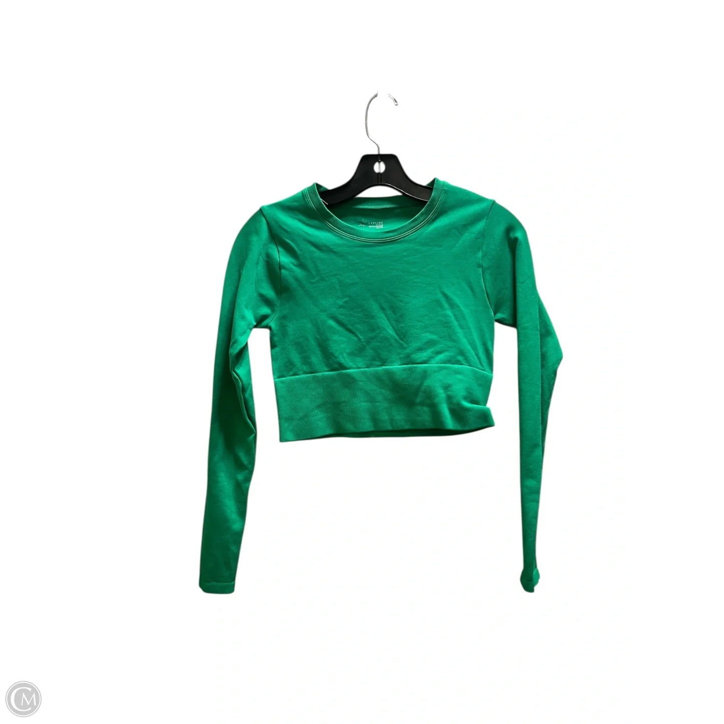 Athletic Top Long Sleeve Collar By Offline By Aerie In Green, Size: Xs