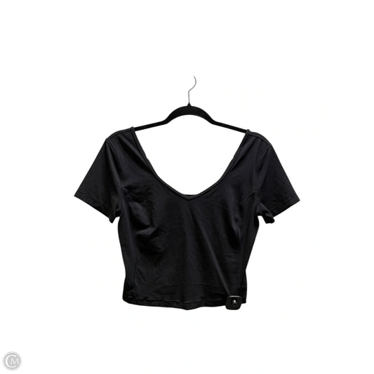 Athletic Top Short Sleeve By Lululemon In Black, Size: M