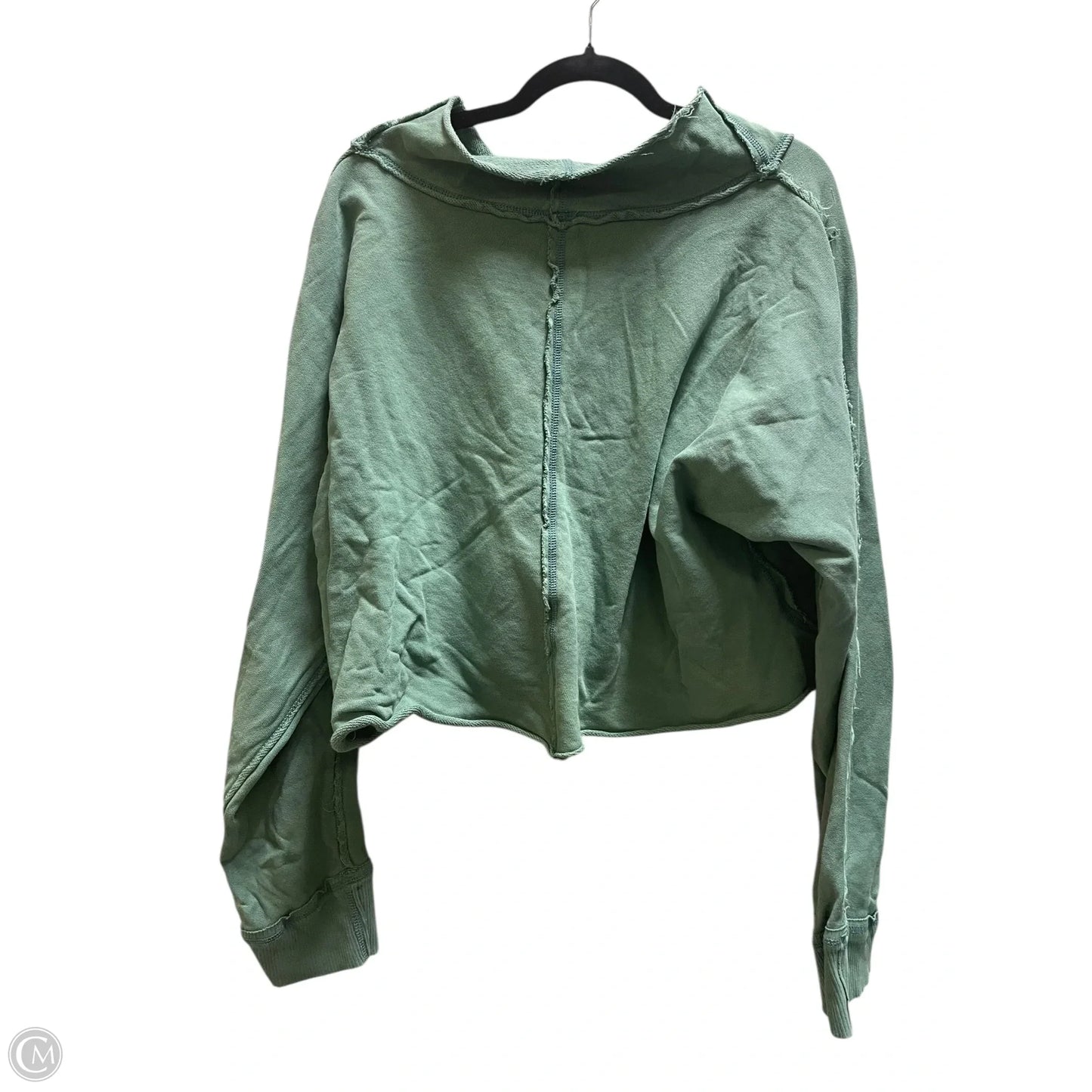 Sweatshirt Collar By Free People In Green, Size: M