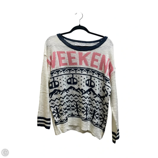 Sweater By Simply Southern In Cream, Size: S