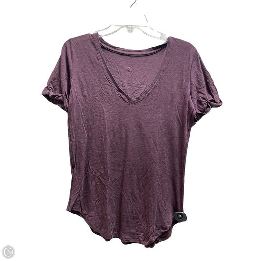 Athletic Top Short Sleeve By Lululemon In Purple, Size: M