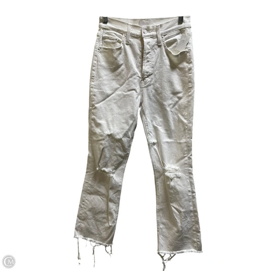 Jeans Straight By Mother In White, Size: 4