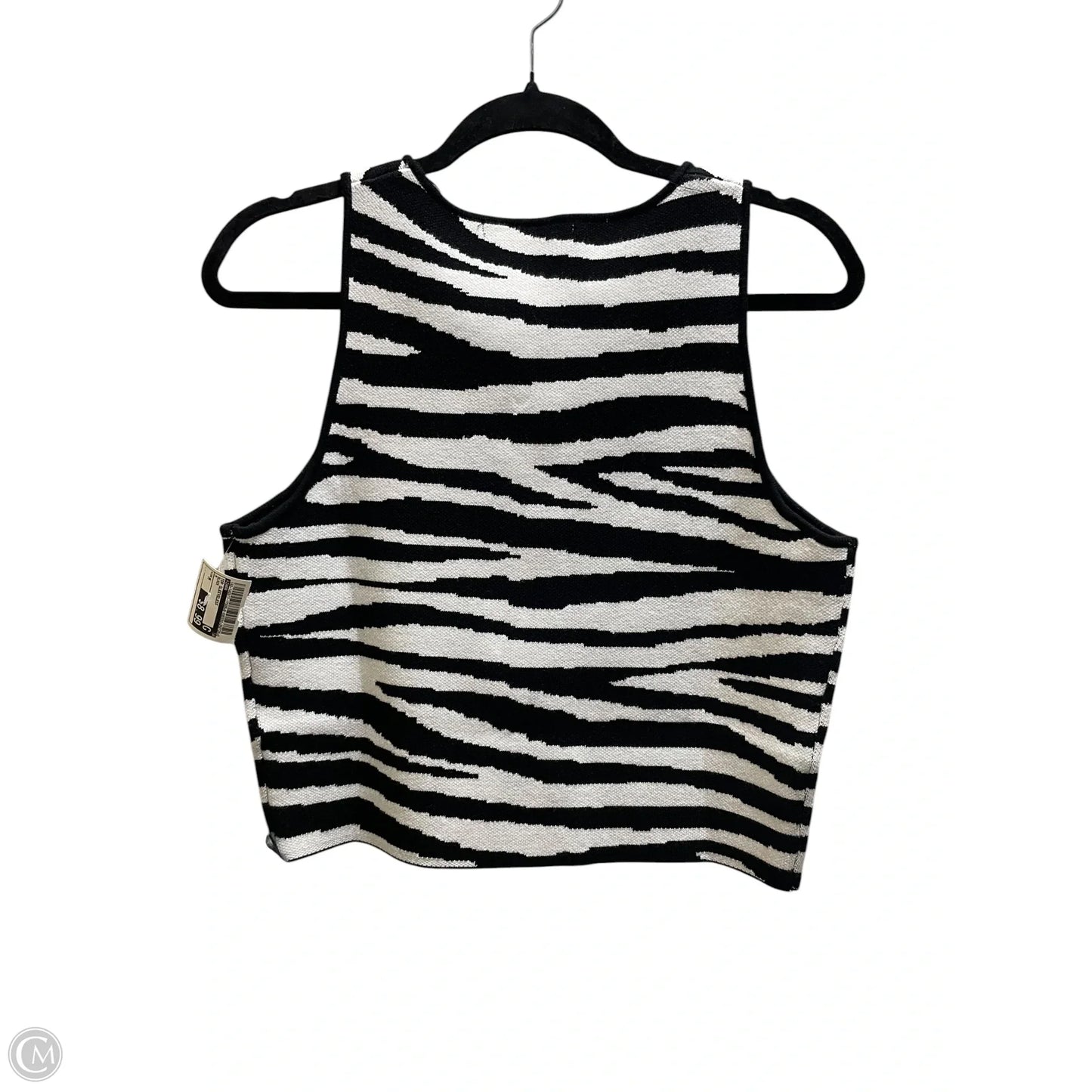 Top Sleeveless By Zara In Black, Size: M